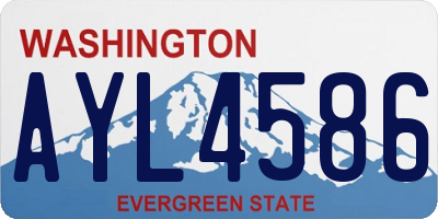 WA license plate AYL4586