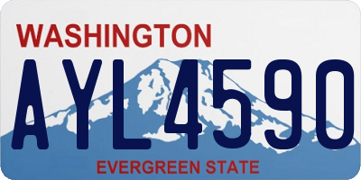 WA license plate AYL4590