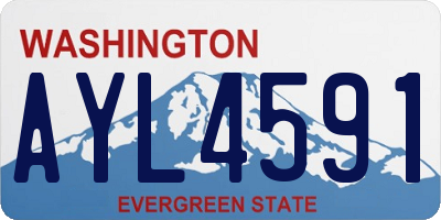 WA license plate AYL4591