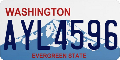 WA license plate AYL4596