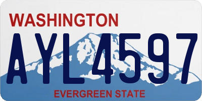 WA license plate AYL4597