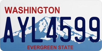 WA license plate AYL4599