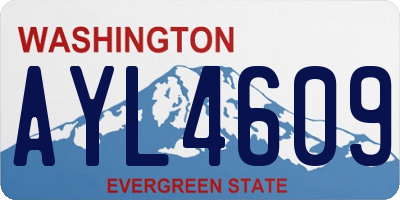 WA license plate AYL4609