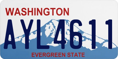WA license plate AYL4611