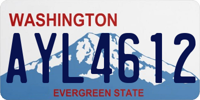 WA license plate AYL4612