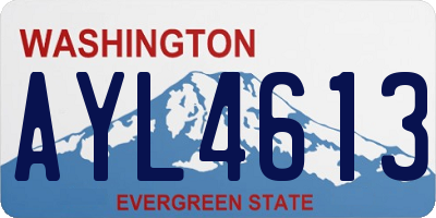 WA license plate AYL4613