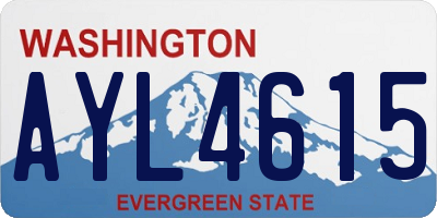 WA license plate AYL4615