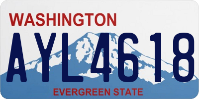 WA license plate AYL4618