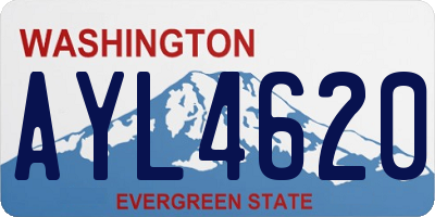 WA license plate AYL4620