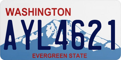 WA license plate AYL4621