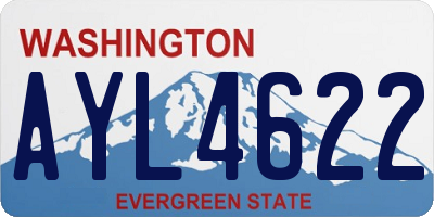 WA license plate AYL4622