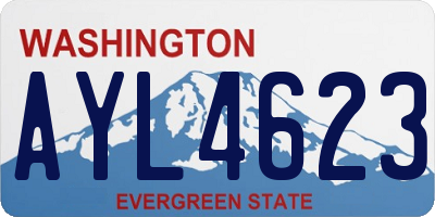 WA license plate AYL4623