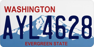 WA license plate AYL4628