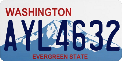 WA license plate AYL4632
