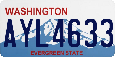 WA license plate AYL4633