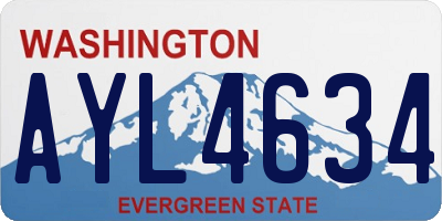 WA license plate AYL4634