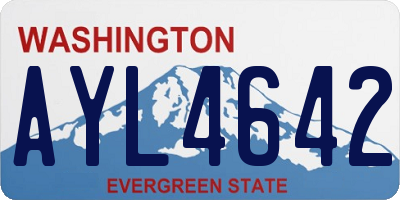 WA license plate AYL4642