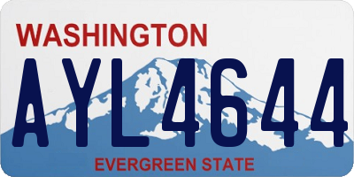 WA license plate AYL4644