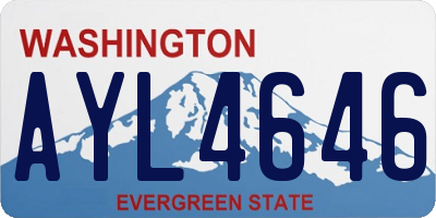 WA license plate AYL4646
