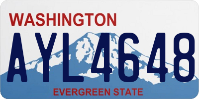 WA license plate AYL4648
