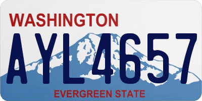 WA license plate AYL4657