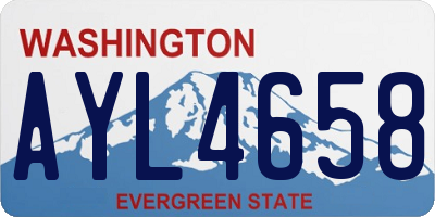 WA license plate AYL4658
