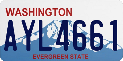 WA license plate AYL4661