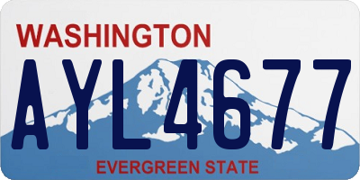 WA license plate AYL4677