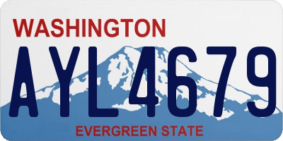 WA license plate AYL4679