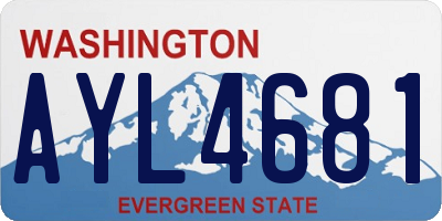 WA license plate AYL4681