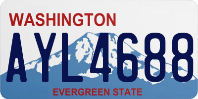 WA license plate AYL4688
