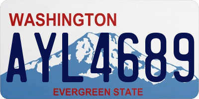 WA license plate AYL4689