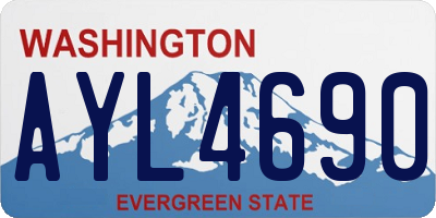 WA license plate AYL4690
