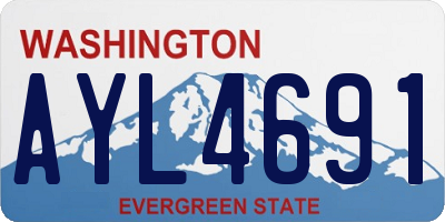 WA license plate AYL4691