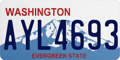 WA license plate AYL4693