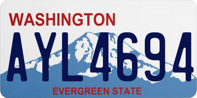 WA license plate AYL4694