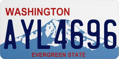 WA license plate AYL4696