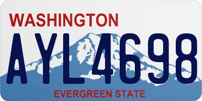WA license plate AYL4698