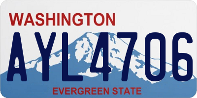 WA license plate AYL4706