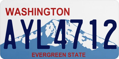 WA license plate AYL4712