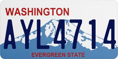 WA license plate AYL4714