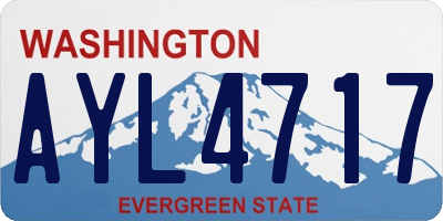 WA license plate AYL4717