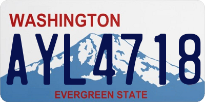WA license plate AYL4718