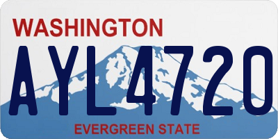 WA license plate AYL4720