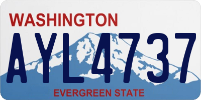 WA license plate AYL4737