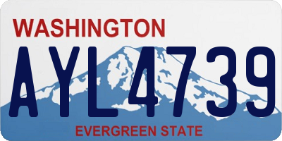 WA license plate AYL4739