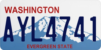 WA license plate AYL4741