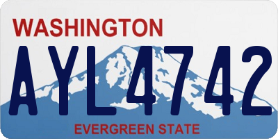 WA license plate AYL4742