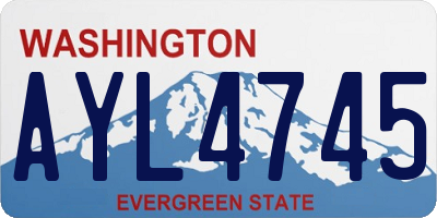 WA license plate AYL4745