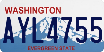 WA license plate AYL4755